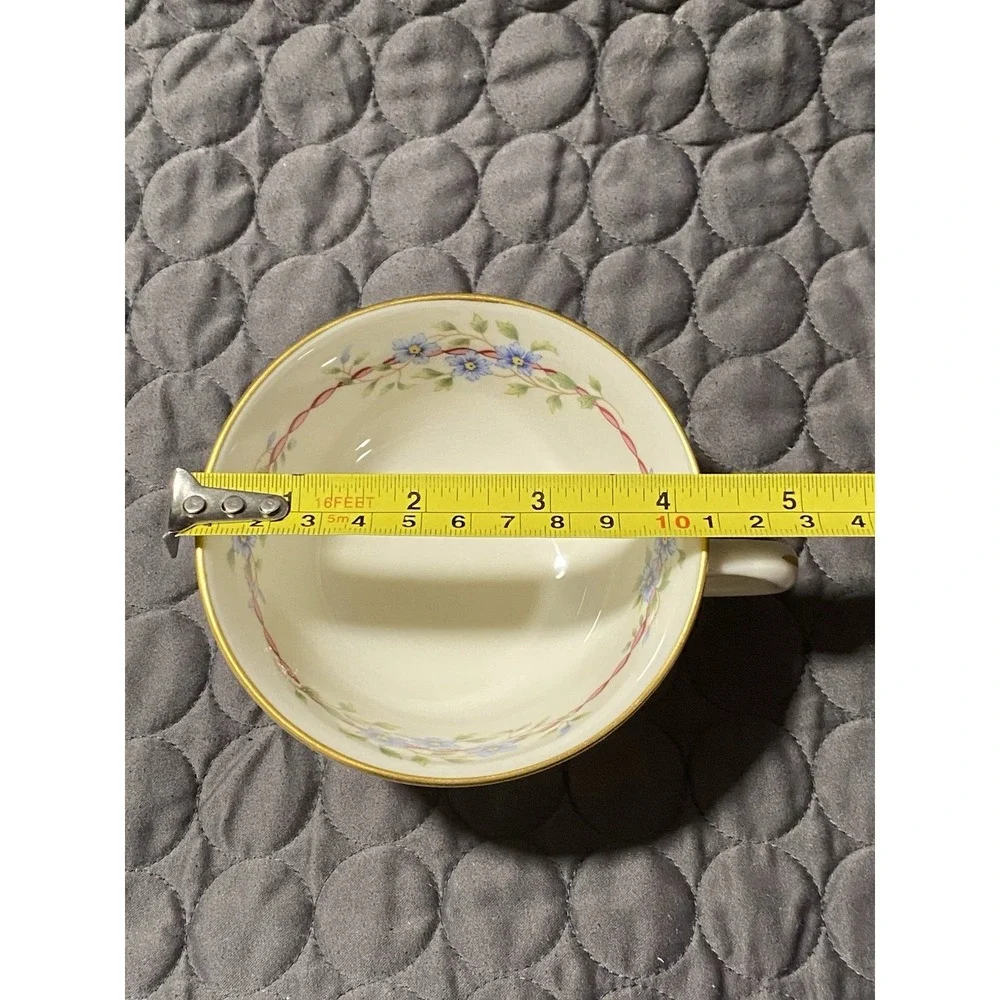 VNTG 1942-55 Lenox Belvidere Cup & Saucer Set Coffee/tea Flowers USA Porcelain